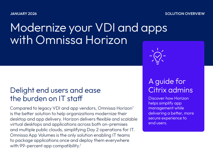 Modernize your VDI and apps with Omnissa Horizon